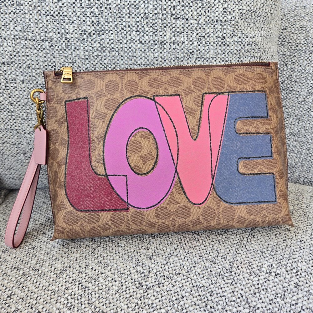 Coach Charlie Pouch In Signature Canvas - Picture 3 of 16